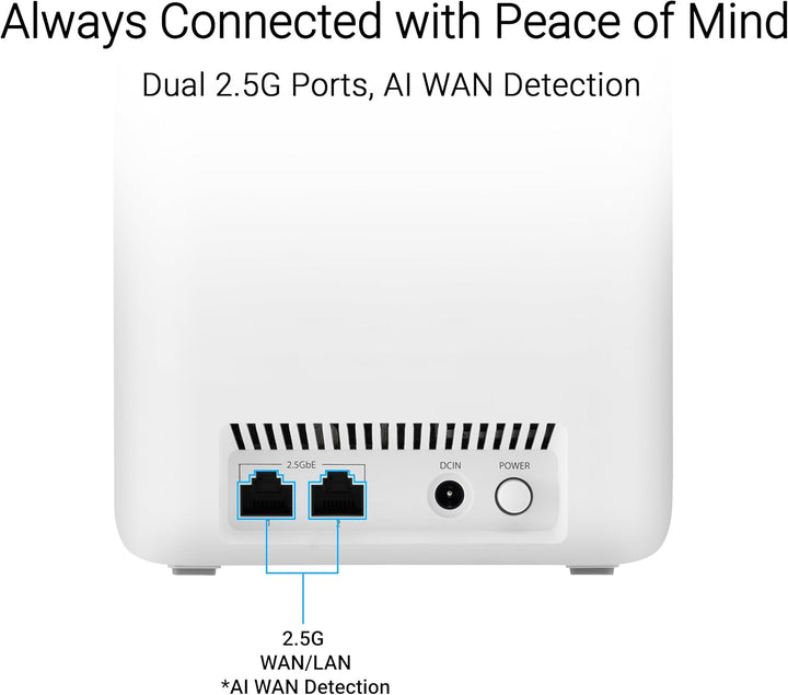 ASUS ZenWiFi BD4 Dualband WiFi 7 AiMesh Extendable Router 2er Set (3.6 Gbps, Abdeckung bis zu 455 m²