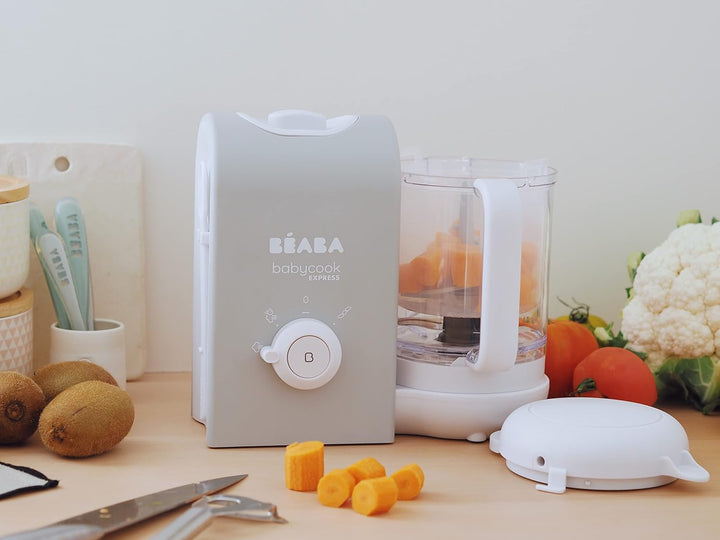 BEABA, Babycook Express, 4 in 1 Babynahrungszubereiter, schnelles Kochen: weniger als 15 Min, Mixen,