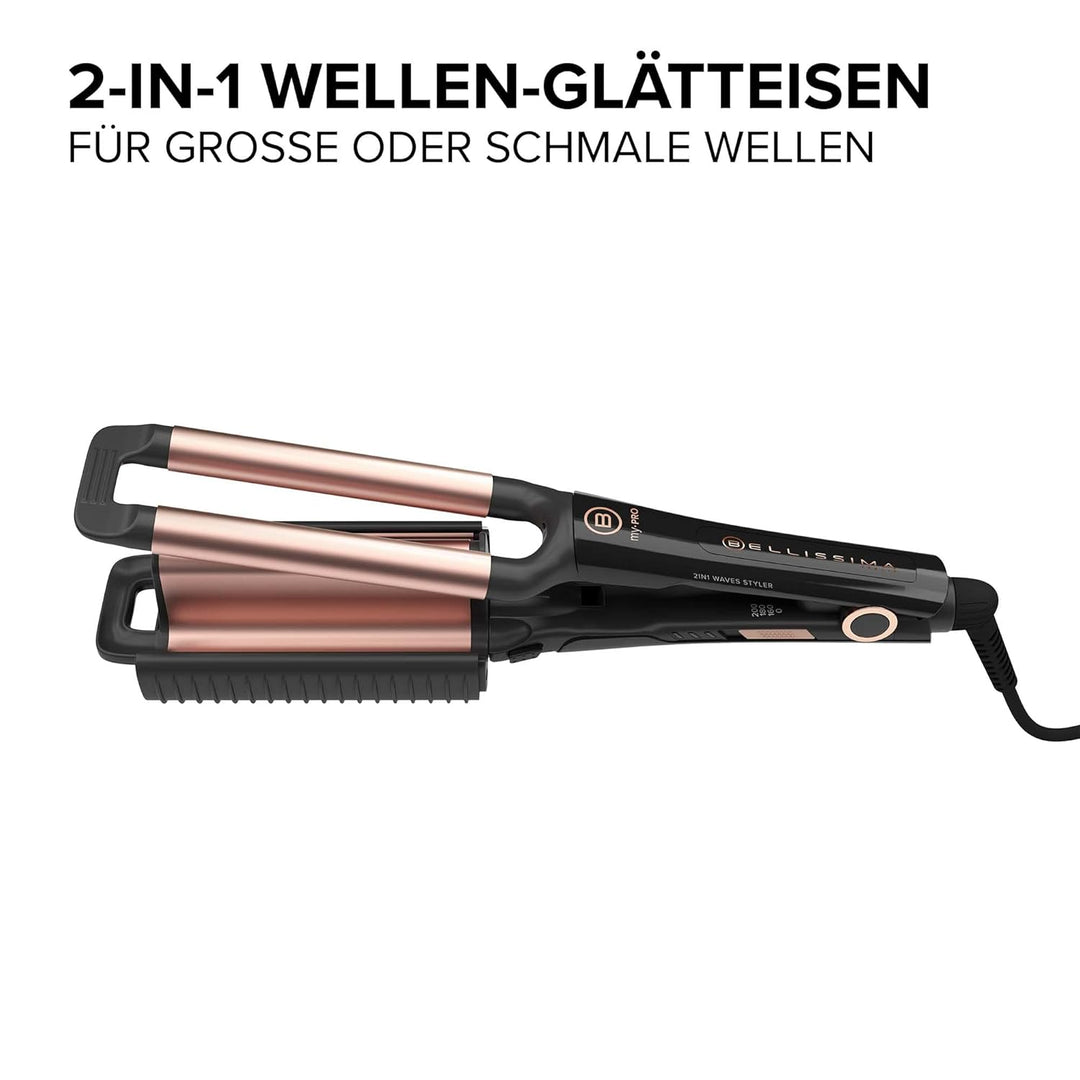 Bellissima My Pro Beach Waves GT20 400 Haarglätter, glätteisen, Keramikbeschichtung, breite und enge