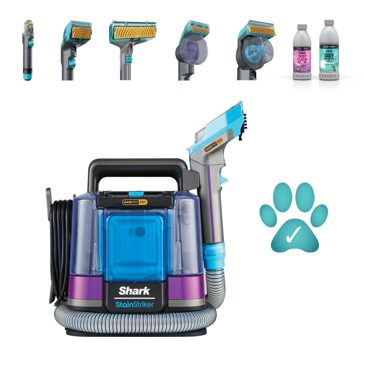Shark StainStriker HairPro Haustier-Fleckenreiniger, 450 W starke Saugkraft, Anti-Verstopfung, entfe
