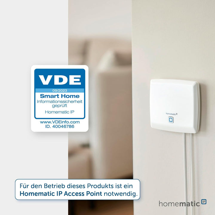 Homematic IP Smart Home Rauchwarnmelder mit Q-Label, Rauchmelder alarmiert lokal über die Sirene und