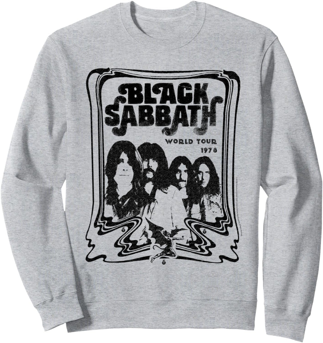 Black Sabbath Offizielle World Tour 78 Schwarz/Weiss Sweatshirt