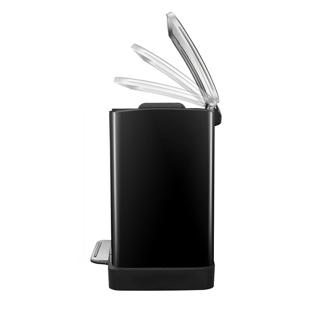 EKO E-Cube Tretmülleimer 20L Metall (32 x 36.6 x 44.5 cm, Dämpfer-System, Fingerabdruck frei, Stay-O
