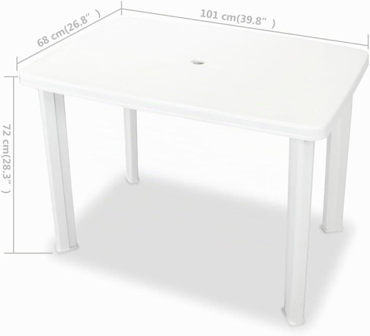 vidaXL Gartentisch mit Schirmloch Witterungsbeständig Esstisch Campingtisch Tisch Terrassentisch Gar