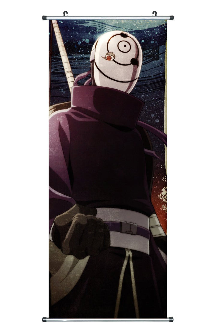 CoolChange Grosses Anime Rollbild/Kakemono aus Stoff Poster, 100x40cm, Motiv: Obito Uchiha/Tobi Obit