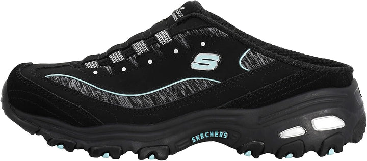 Skechers Damen Sabot D´Lites Scene Setter 37 EU Weit Schwarz Aqua, 37 EU Weit Schwarz Aqua