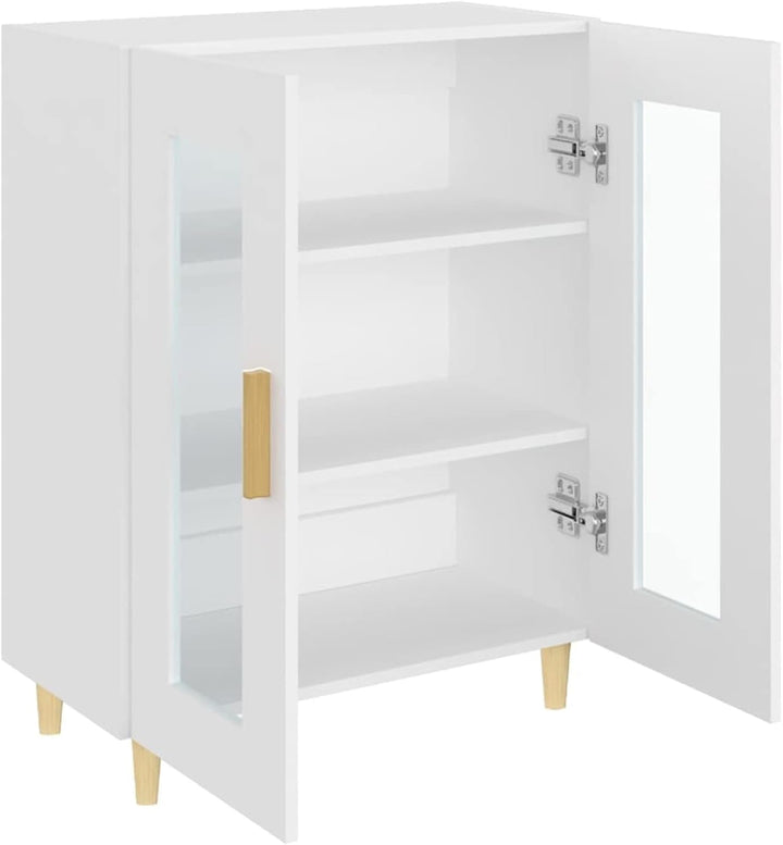 Tidyard Sideboard mit 2 Glastüren Kommode Anrichte Vitrinenschrank Beistellschrank Mehrzweckschrank