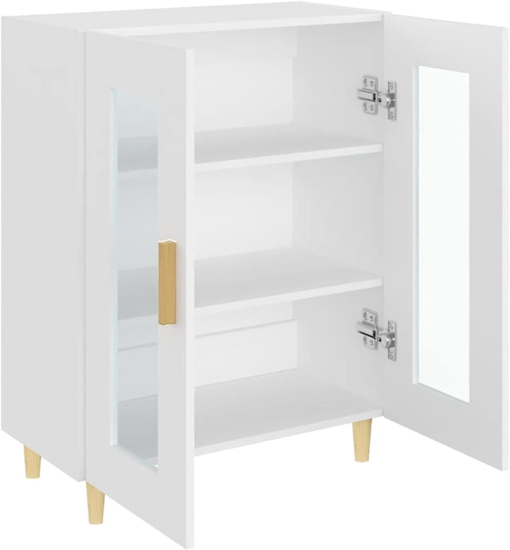 Tidyard Sideboard mit 2 Glastüren Kommode Anrichte Vitrinenschrank Beistellschrank Mehrzweckschrank