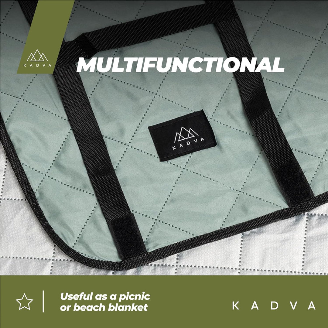 KADVA Picknickdecke Wasserdicht Rulo Graue Praktische Langlebige und Bequeme Outdoor Decke für die F