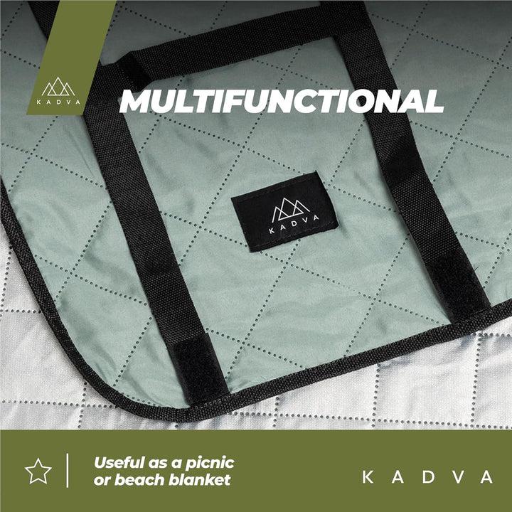 KADVA Picknickdecke Wasserdicht Rulo Graue Praktische Langlebige und Bequeme Outdoor Decke für die F