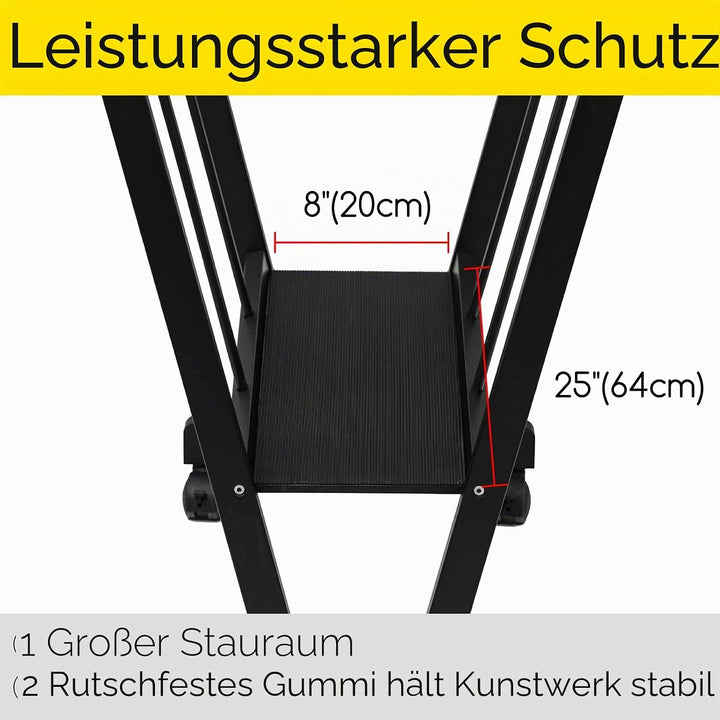 MEEDEN Holz-Druckregal, Künstler-Aufbewahrungs- und Ausstellungsregal, Kunst-Trockenregal mit Rollen