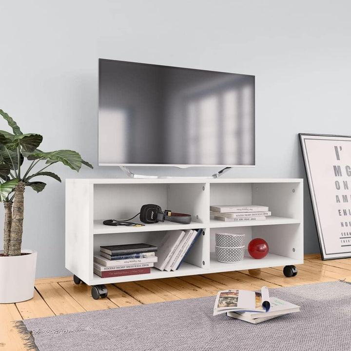 vidaXL TV Schrank mit Rollen Lowboard Fernsehtisch TV Möbel Board Tisch Fernsehschrank Sideboard HiF