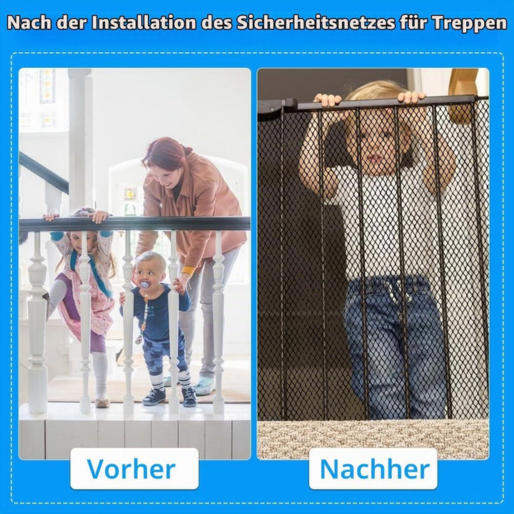 300x90cm Kinder Treppen Sicherheitsnetz, Baby Balkon Geländer Treppenhaus Sicherheitsnetz, Verdicken