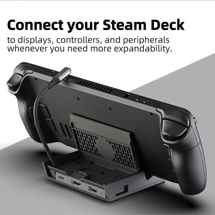 Skull &amp; Co. SteamDock with Detachable USB Hub HDMI TV Adapter for Steam Deck, ROG Ally, Smartphone a