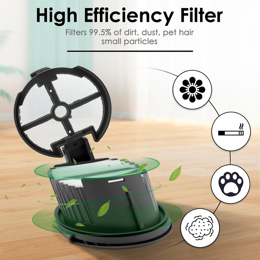 (6 Stück) H14 Pro Ersatz rollenbürsten und HEPA Filter für Dreame H14 Pro schnurlosem Nass und Trock