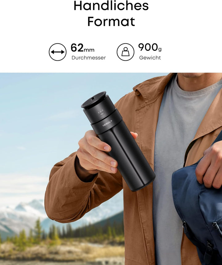 NEBULA Capsule Powerbank-Stativ, Bis zu 2 Std. Integrierter Akku, 215mm bis 840mm Höhenverstellbar,