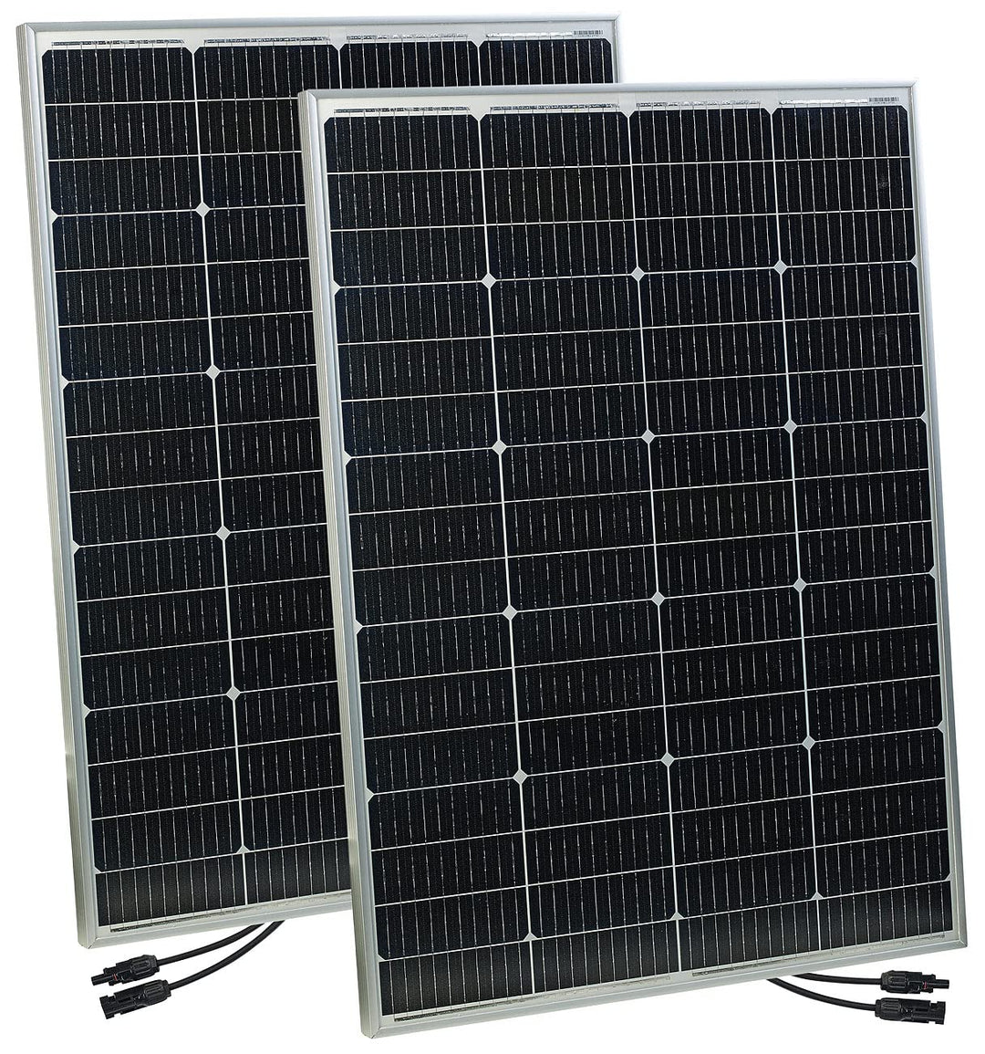 revolt Solarmodul: 2er-Set mobile monokristalline Solarpanele, 36 Volt, 150W, MC4-Stecker (Solarpane
