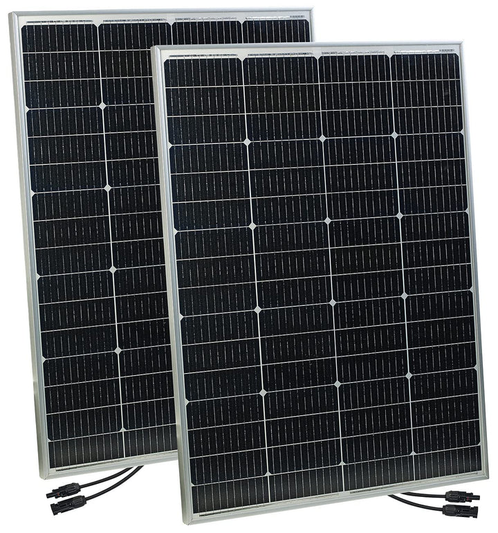 revolt Solarmodul: 2er-Set mobile monokristalline Solarpanele, 36 Volt, 150W, MC4-Stecker (Solarpane
