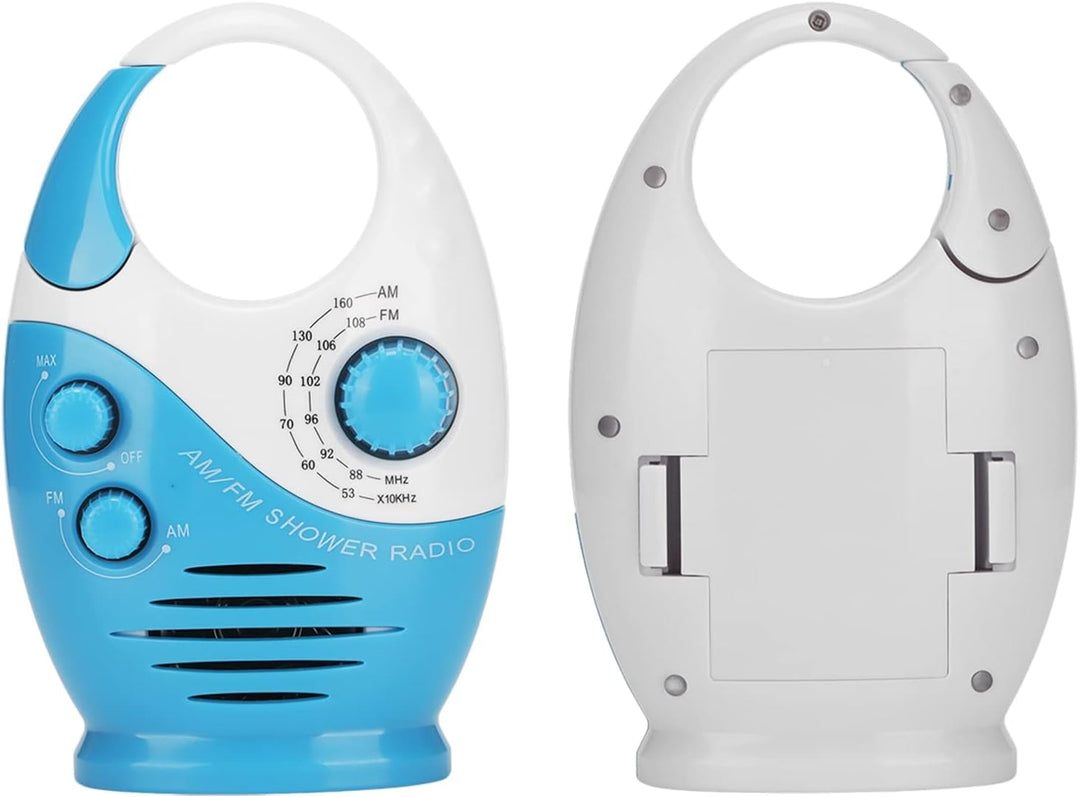 Zunate AM/FM-Radio, Multifunktionales Tragbares Dusche-Badezimmer-hängendes Musikradio Eingebauter L
