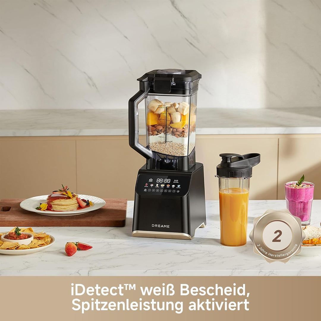 dreame BlendLogic™ Hochleistungs-Mixer, iDetect™-Technologie, 2 Tritan™ Mixbecher (2,0 L & 700 mL),