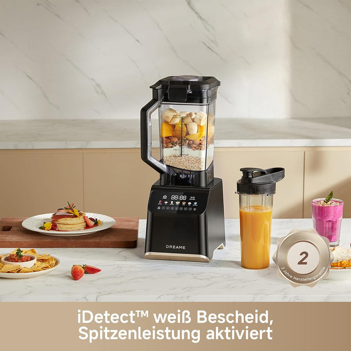 dreame BlendLogic™ Hochleistungs-Mixer, iDetect™-Technologie, 2 Tritan™ Mixbecher (2,0 L & 700 mL),