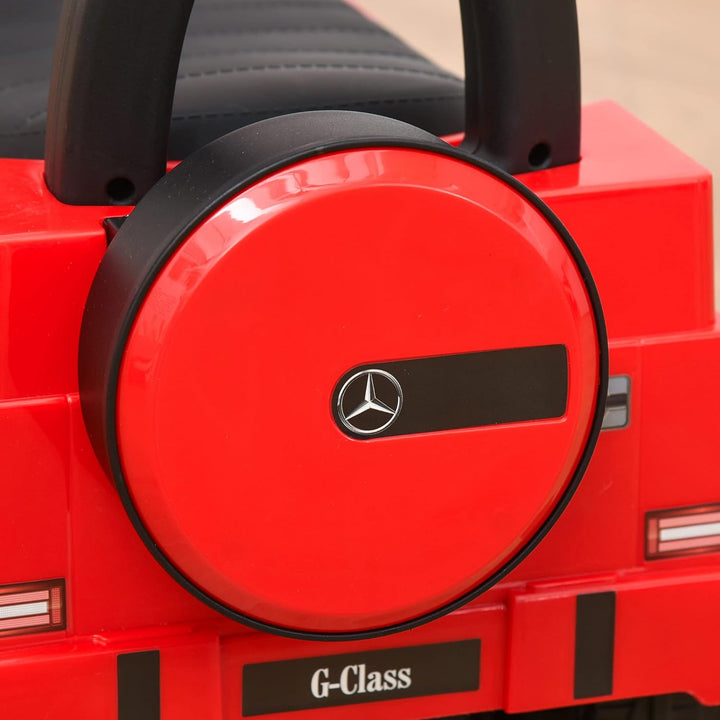 HOMCOM LKW Kinder Schiebefahrzeug Lizenz Mercedes Benz 12-36 Monate Kofferraum Hupe Scheinwerfer Rot
