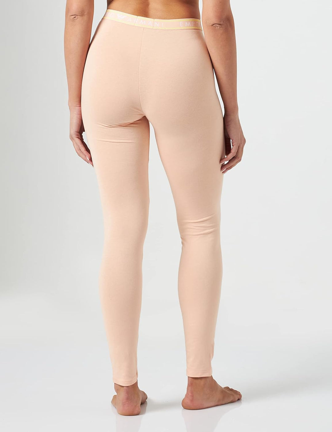 Emporio Armani Damen Iconic Logoband Leggings S Apricot, S Apricot
