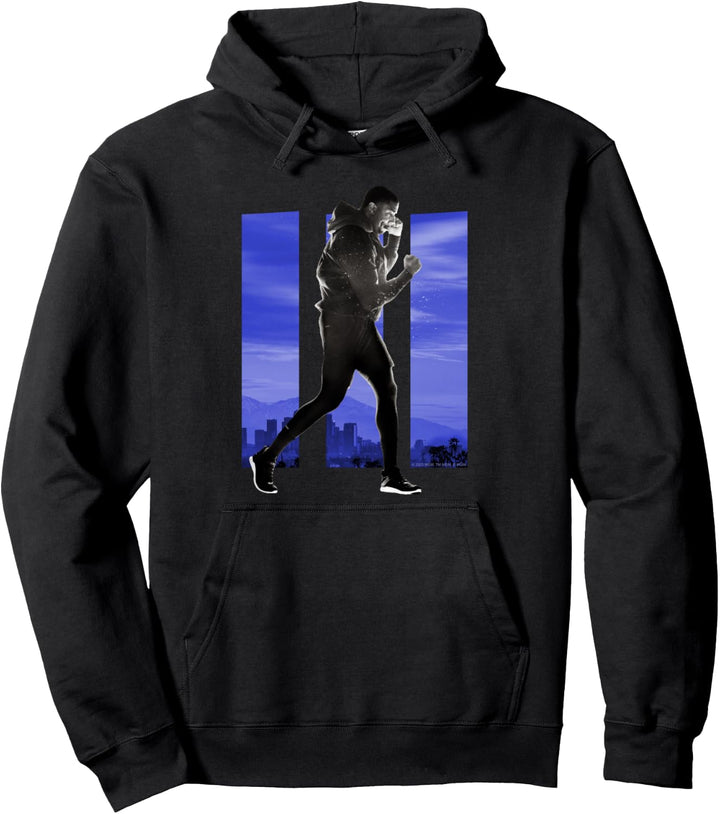 Adonis Creed Pose rechts auf III Blau Pullover Hoodie