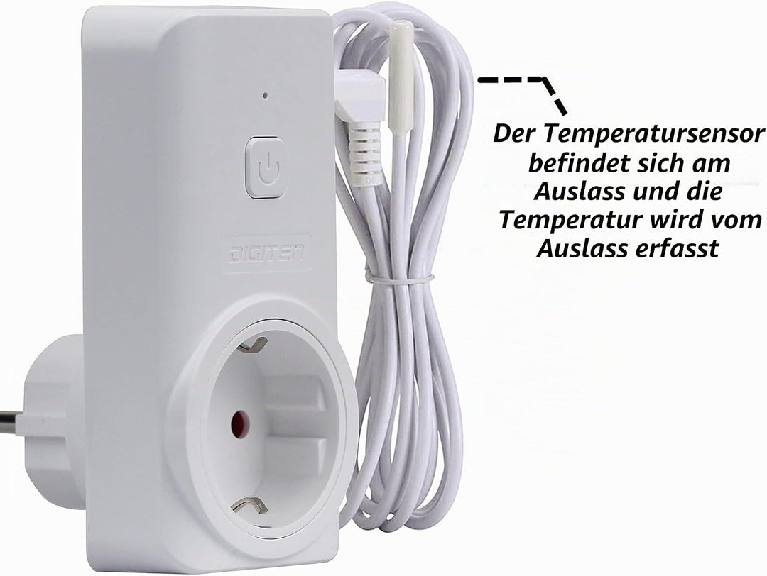 Kabelloser Thermostatausgang, temperaturgesteuerte Steckdose Heizung &amp; Kühlung Fernbedienung und Plu
