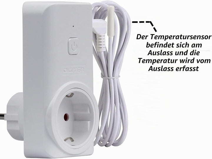 Kabelloser Thermostatausgang, temperaturgesteuerte Steckdose Heizung &amp; Kühlung Fernbedienung und Plu