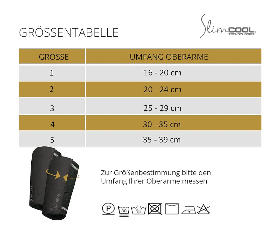 Slimcool PowerArms | Abnehmen durch Kühlung | Cryo Shapewear für die Arme (zur Aktivierung von braun