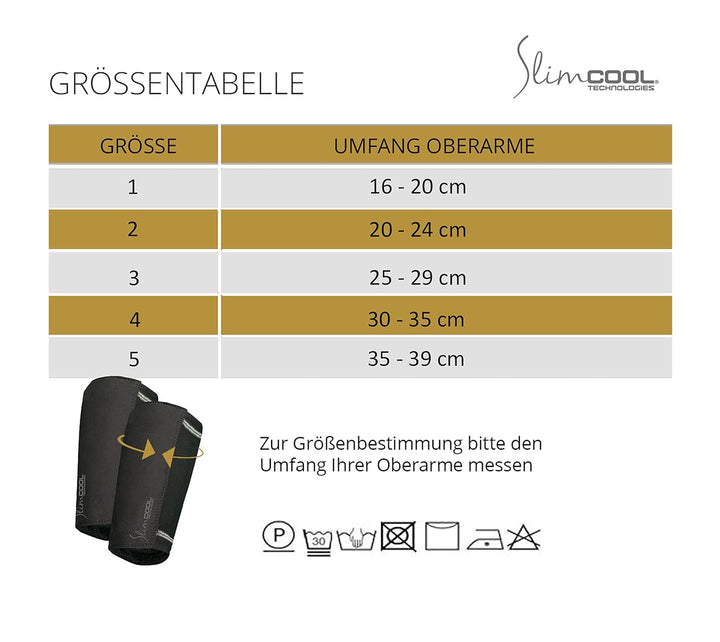 Slimcool PowerArms | Abnehmen durch Kühlung | Cryo Shapewear für die Arme (zur Aktivierung von braun