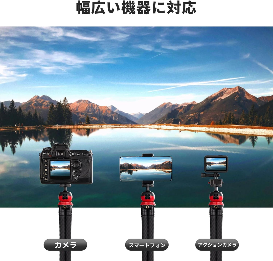 Flexibles, biegbares Stativ für iPhone und Action-Kameras, Mini-Handstativ für Vlogging, Reisen und
