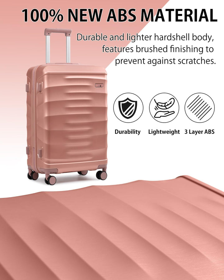 Sea choice Reisekoffer Set 5 Teilig ABS Hartschale Trolley Kofferset Gepäckset Grosse Kapazität Hand