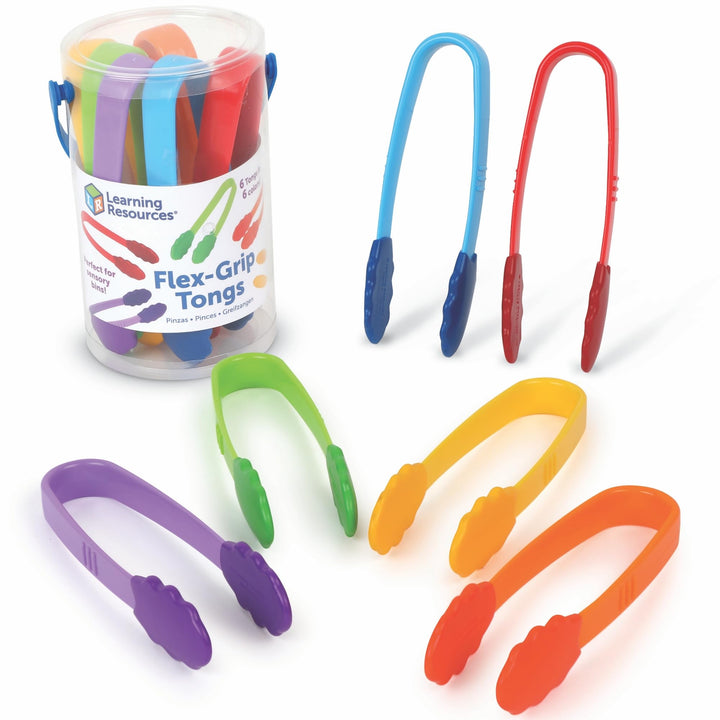 Learning Resources Flex Grip Tongs Pinzette Feinmotorik Greifwerkzeug Set für Vorschule und Kita Han
