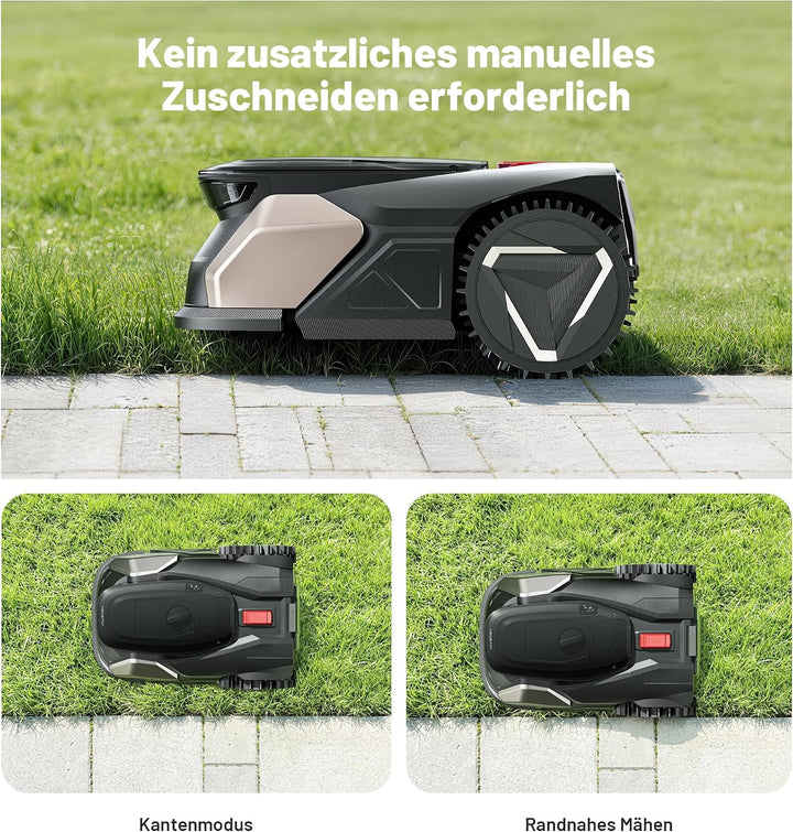 N500 KI-Vision Mähroboter Ohne Begrenzungskabel für 500 m², ohne RTK &amp; KI-Hinderniserkennung, U-förm