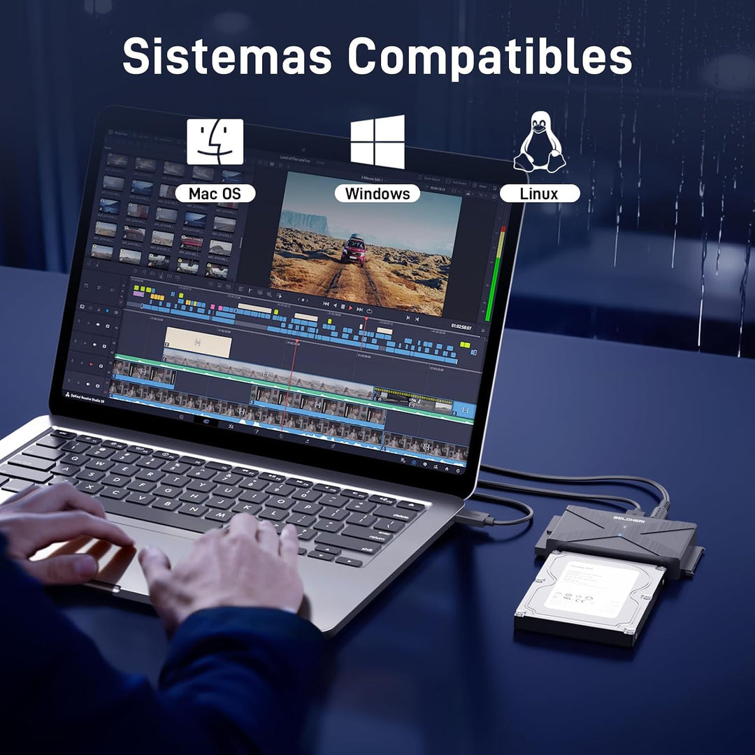 USB 3.0 auf IDE- und SATA-Adapter, externer Festplattenadapter für universelle 2,5 oder 3,5 Zoll SAT