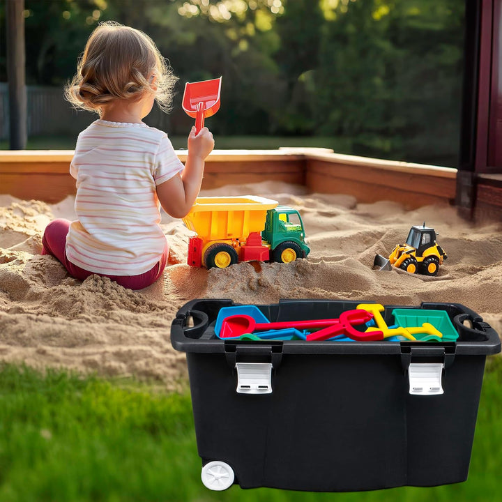 Spetebo Jumbo Allzweckbox 120 Liter mit Rollen - auch als Gartenbox und Spielzeugbox nutzbar