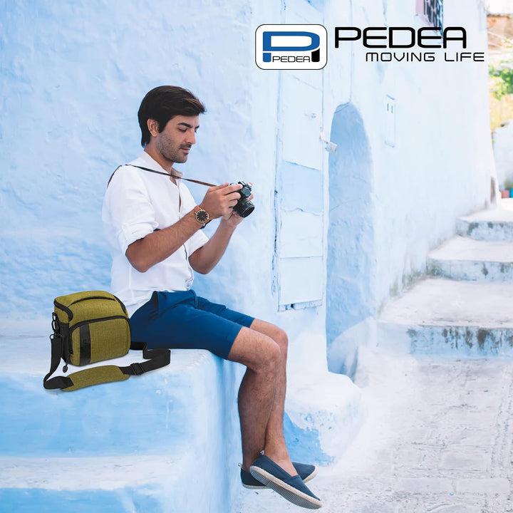 PEDEA DSLR-Kameratasche Fashion Fototasche für Spiegelreflexkameras mit wasserdichtem Regenschutz Gr