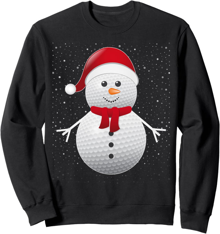 Golf Ball Snowman Santa Sweatshirt
