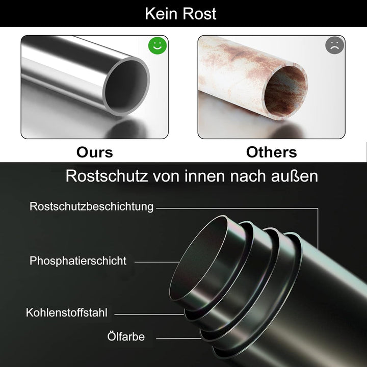 Oxdigi Teleskopstange ohne Bohren Duschvorhangstange 161-211 cm Edelstahl Ausziehbar Gardinenstange