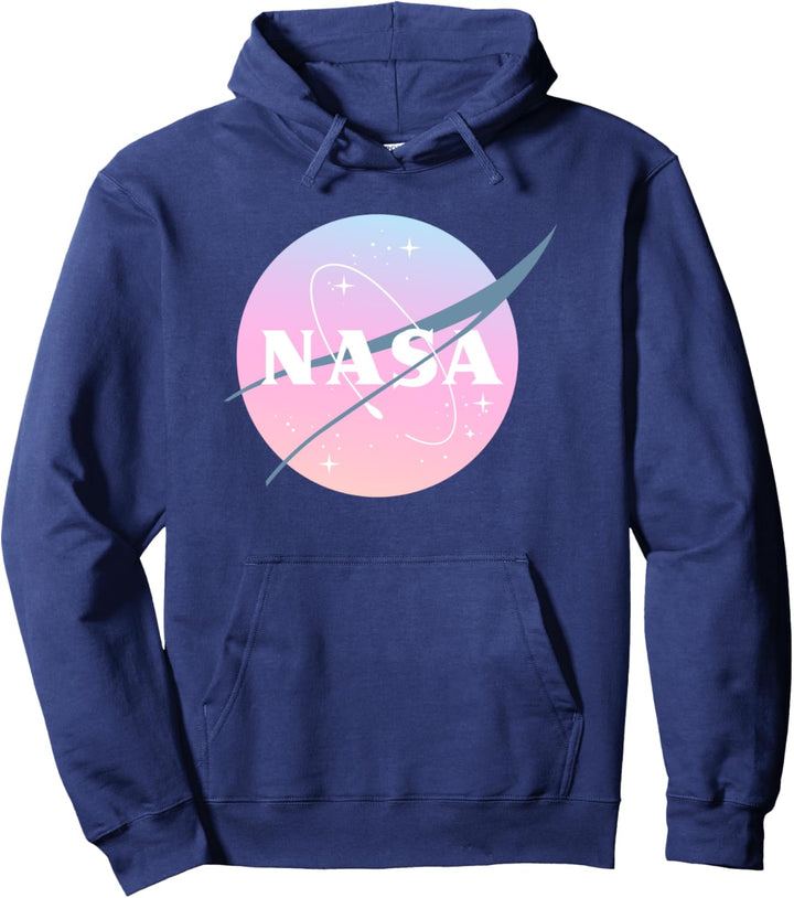 NASA Pastel Rainbow Classic Logo Pullover Hoodie