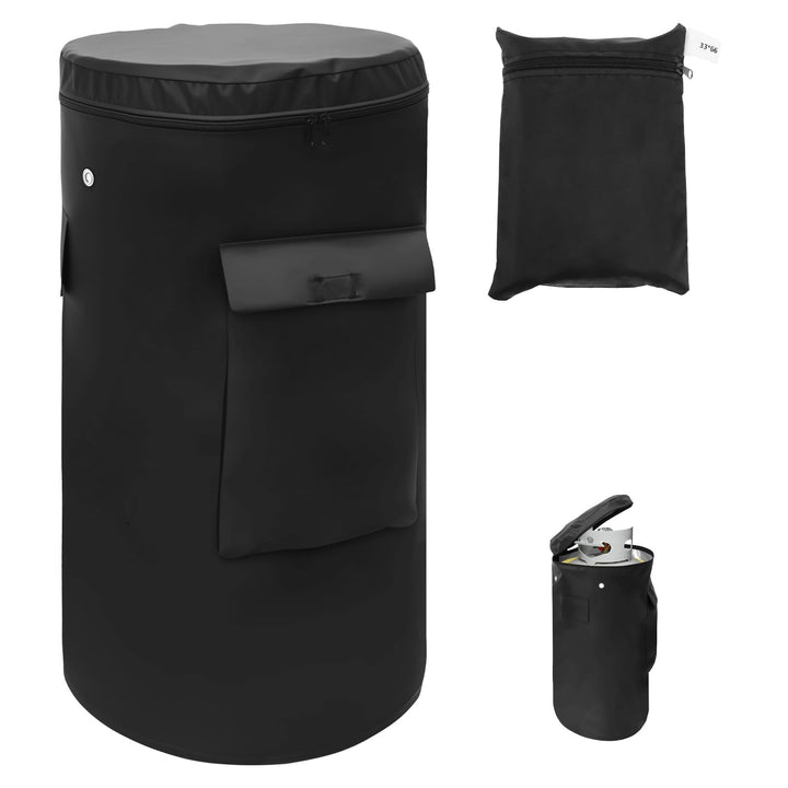 Abdeckhaube für Gasflasche 11 kg Gasflaschenhülle 33x66cm 600D Oxford Gasflaschen Schutzhülle mit Zu