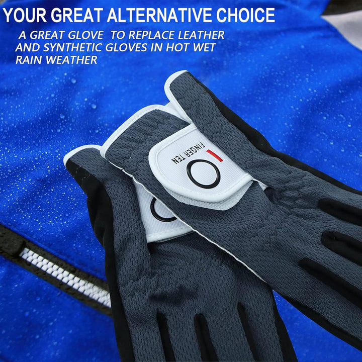 FINGER TEN Golfhandschuhe Herren Links Rechts Golfhandschuh Golf Handschuhe Wert 3 6 Stück, Linke Re