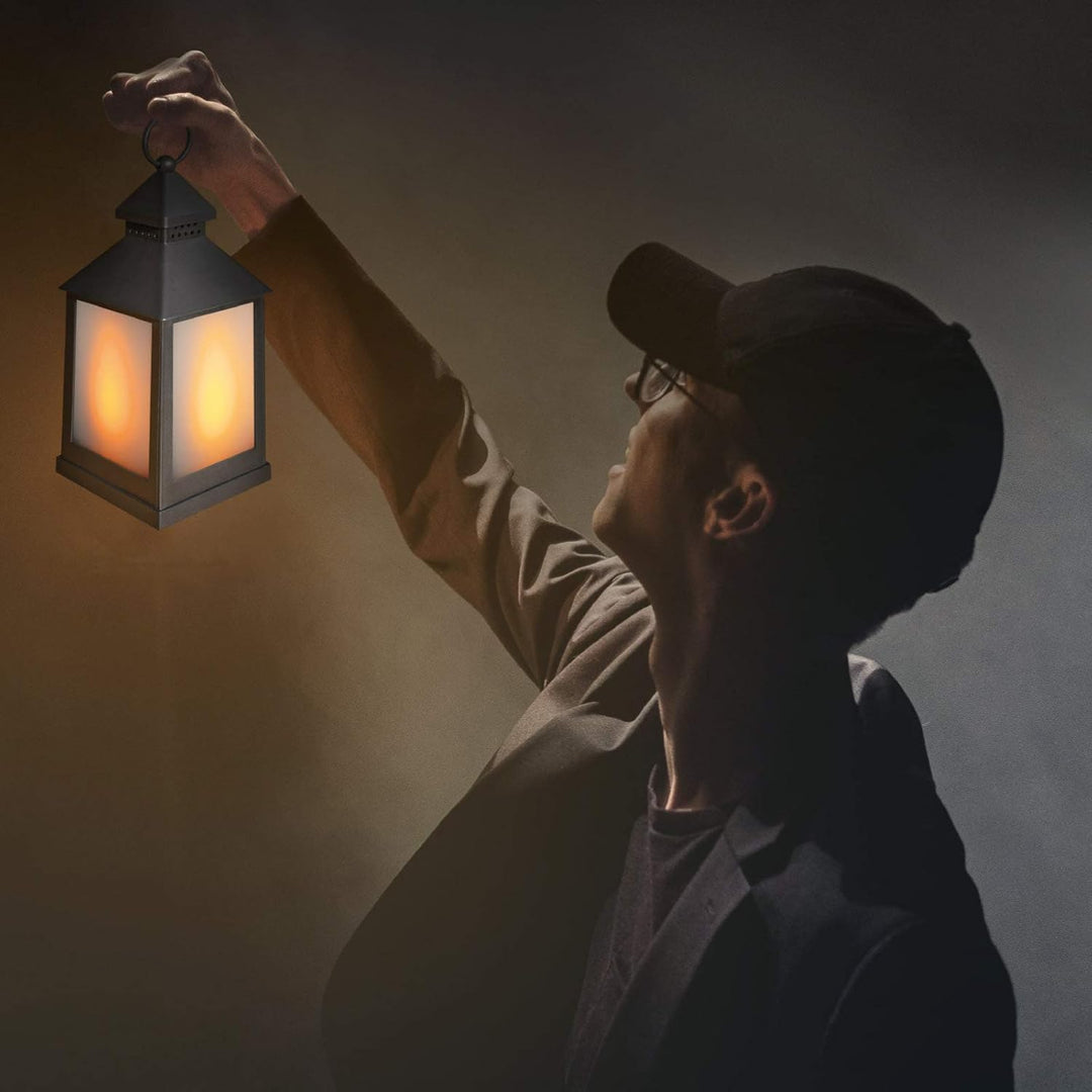 Eaxus® 4er Set LED Laterne für Draussen - Notfallleuchte Blackout. Windlicht mit Flammeneffekt Kerze