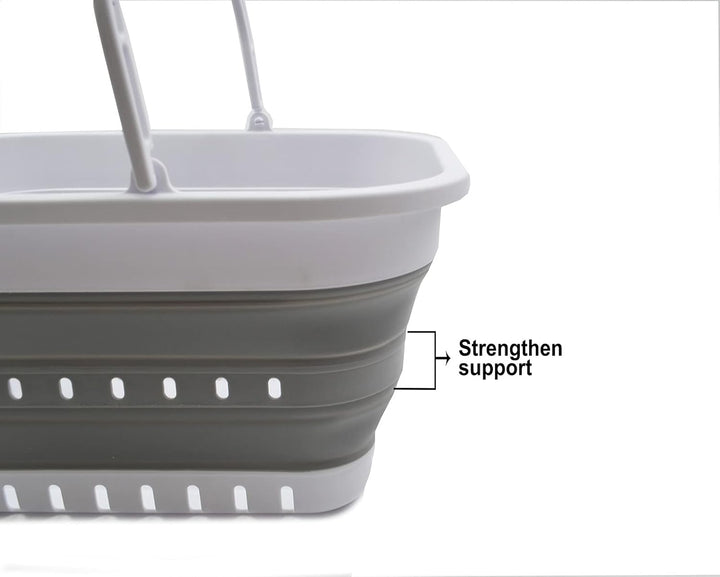 SAMMART 9.2L & 19L Faltbare Wanne mit Griff - Tragbarer Picknickkorb/Krater für den Aussenbereich -