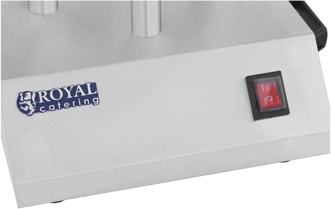 Royal Catering Hot-Dog-Spiesstoaster Hot Dog Toasterstangen 4 Spiesse RCHW-200 (Leistung: 200 W, Tem