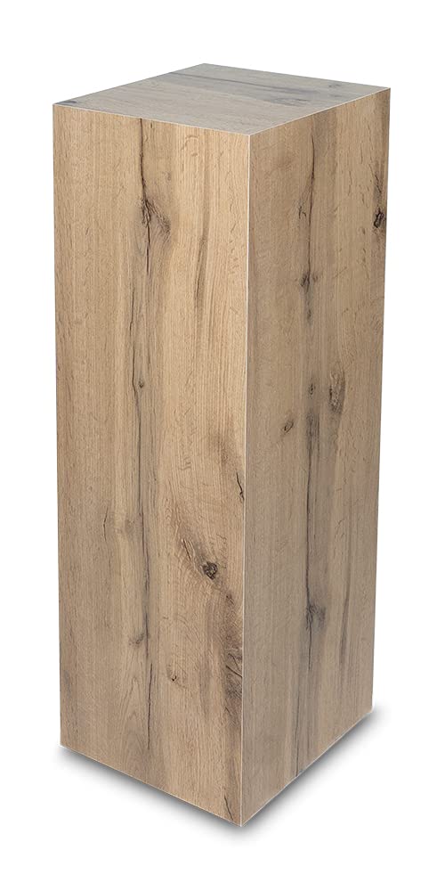 Dekosäule innen/aussen, Säule/Podest/Sockel in 3 Grössen (Eiche, Innensäule 60x17x17 cm) Innensäule