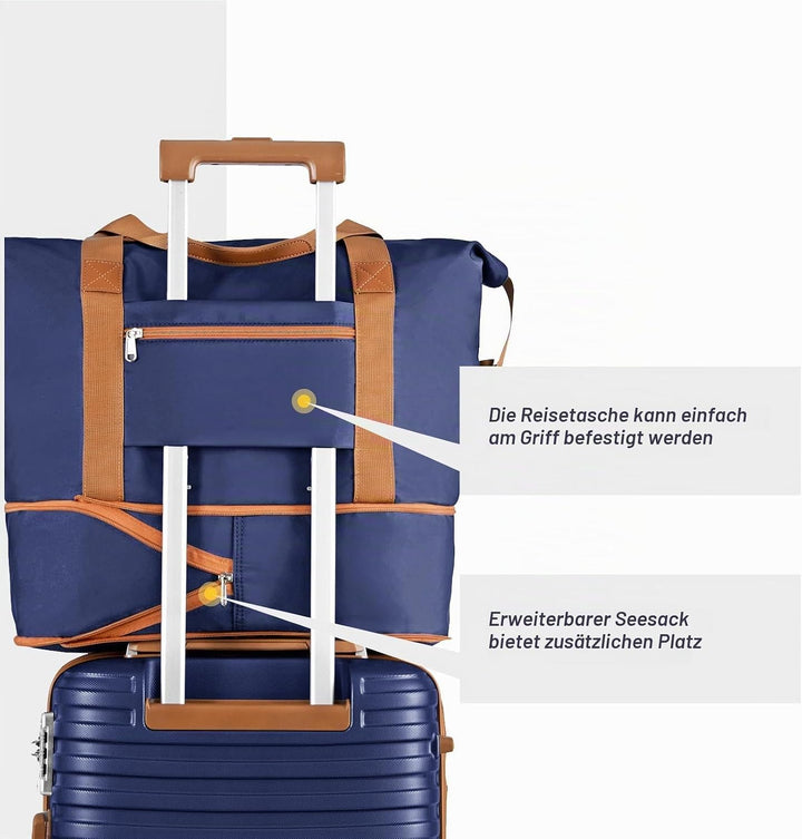 Joyway Koffer Reisekoffer von ABS Hartschalen Erweiterbar Trolley Kofferset mit TSA Schloss und 4 Ro