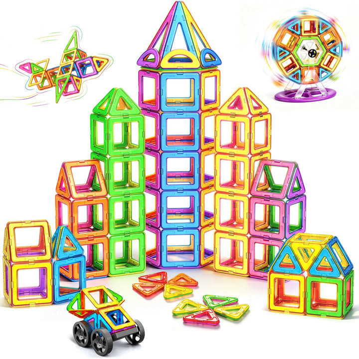 Magnetische Bausteine 120 Teile Konstruktion, Magnetbausteine Magnetspielzeug Magnete Kinder, Magnet